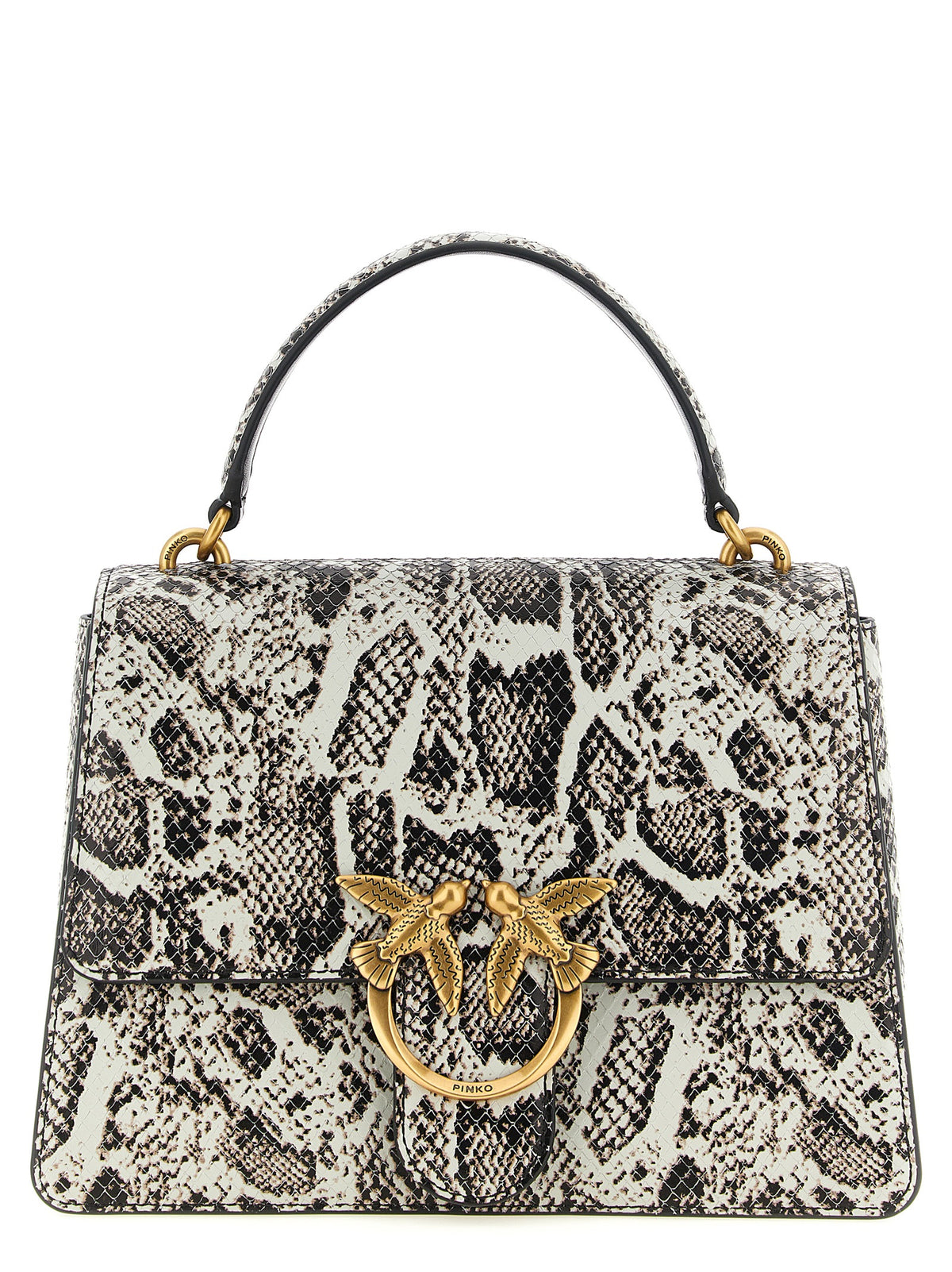 PINKO Handtasche aus grauem Kalbsleder