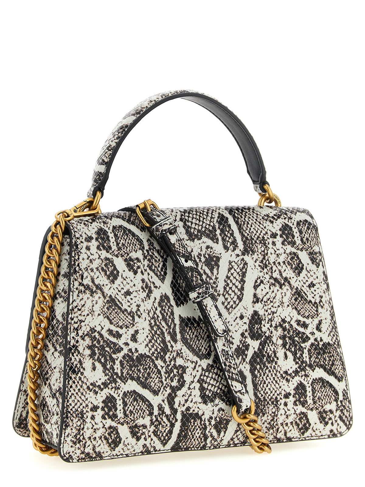 PINKO Handtasche aus grauem Kalbsleder