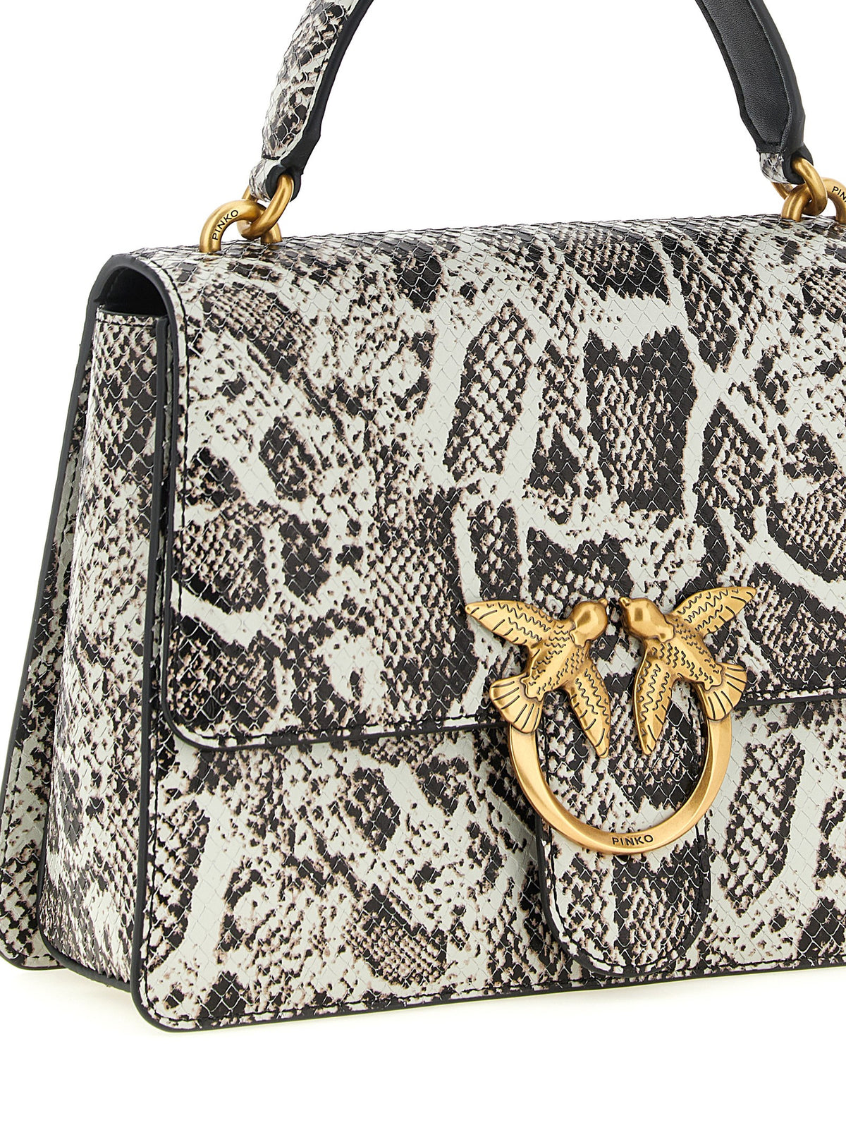 PINKO Handtasche aus grauem Kalbsleder