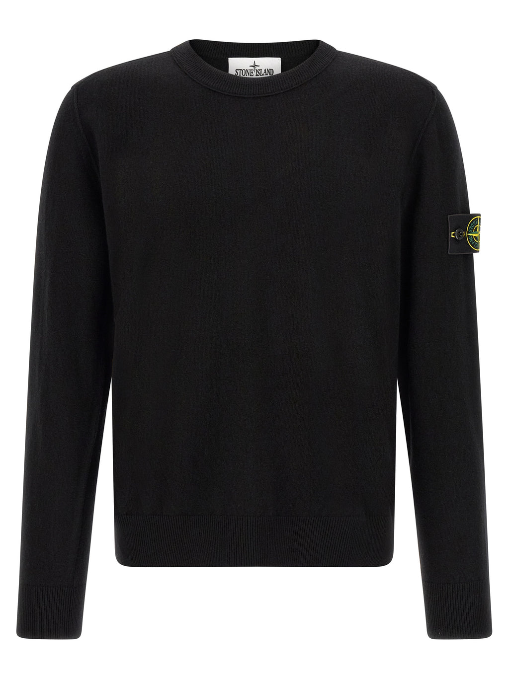 Stone Island Schwarzer Cardigan aus Schurwolle