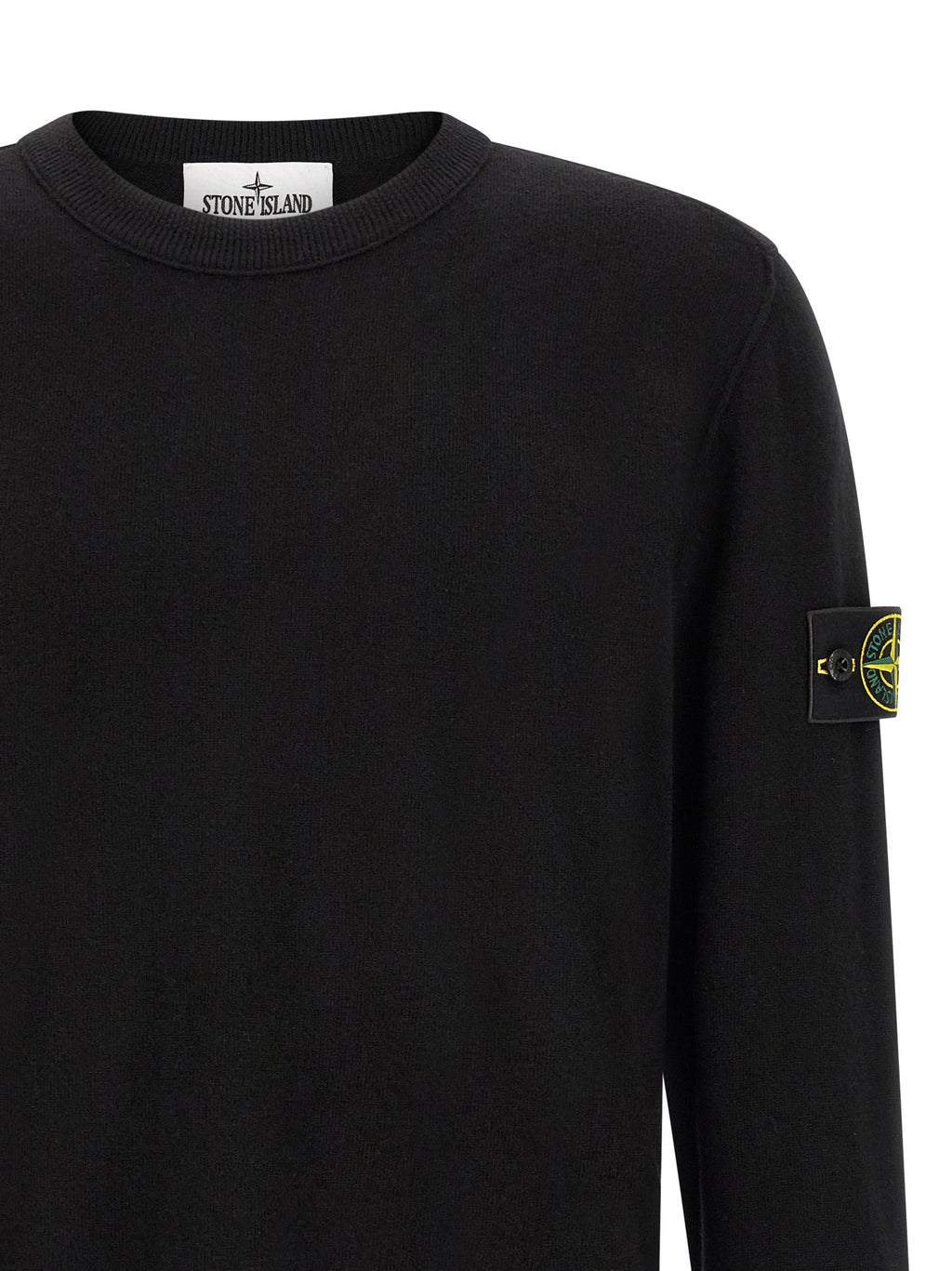 Stone Island Schwarzer Cardigan aus Schurwolle