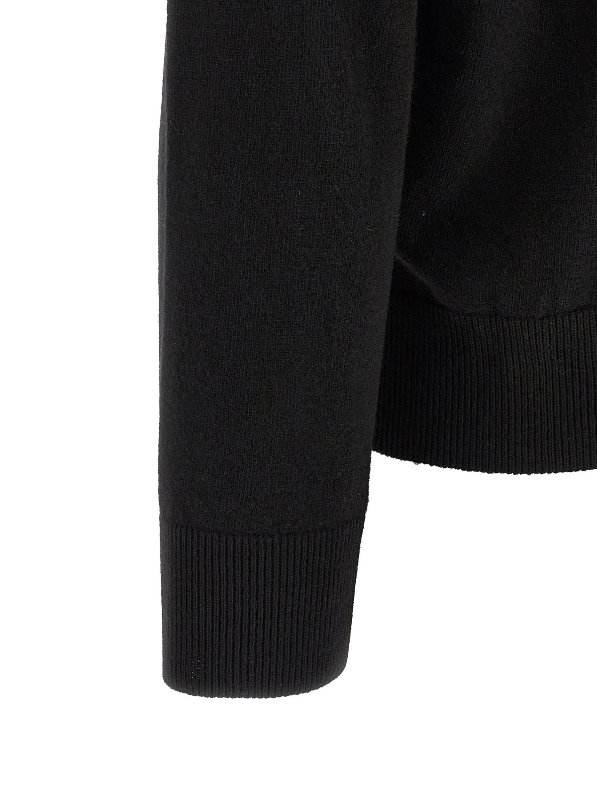 Stone Island Schwarzer Cardigan aus Schurwolle
