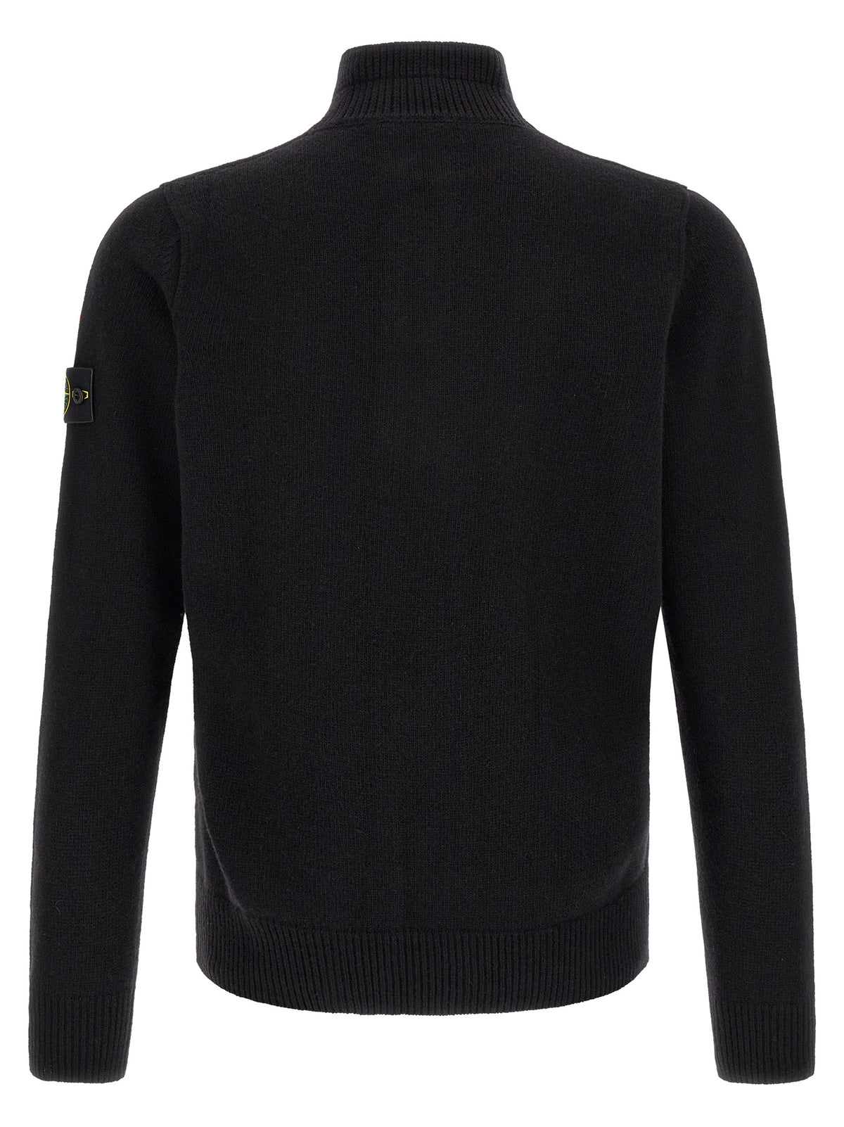 Stone Island Schwarzer Cardigan aus Schurwolle