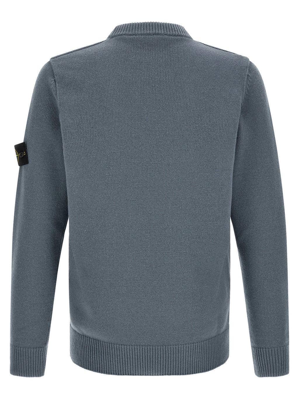 Stone Island Blaue Strickjacke aus Schurwolle