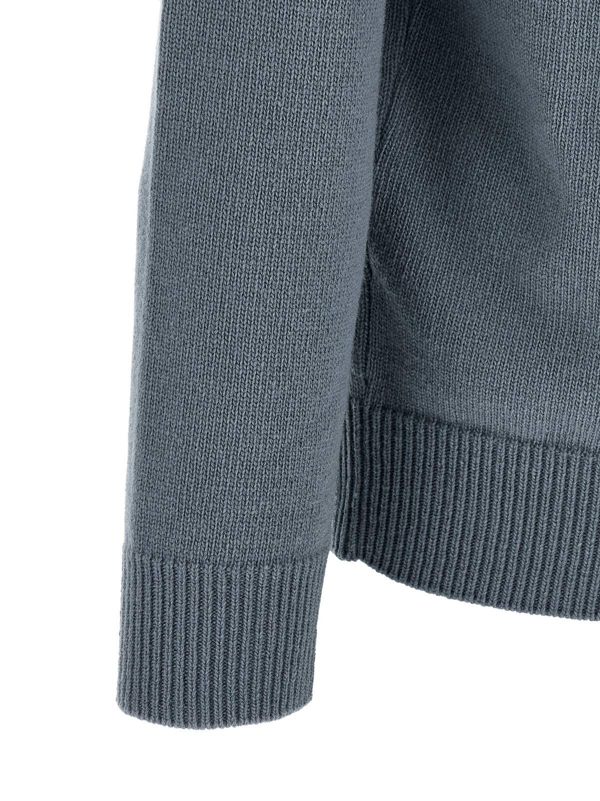 Stone Island Blaue Strickjacke aus Schurwolle