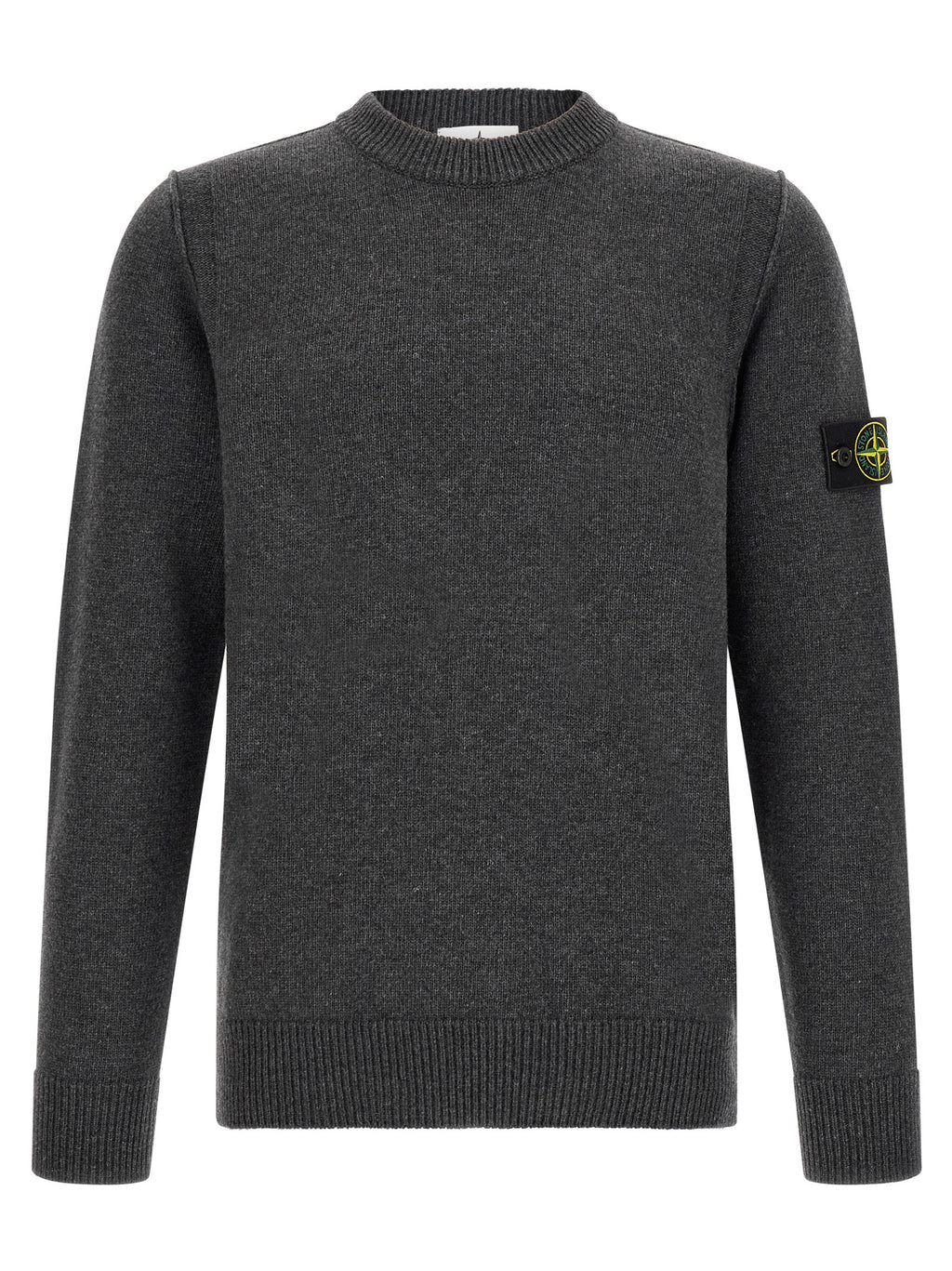 Stone Island Cardigan aus grauer Schurwolle