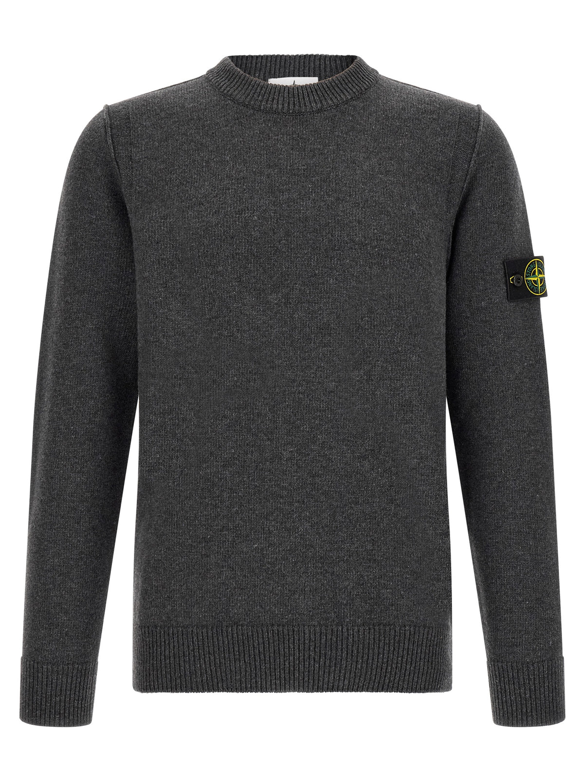 Stone Island Cardigan aus grauer Schurwolle