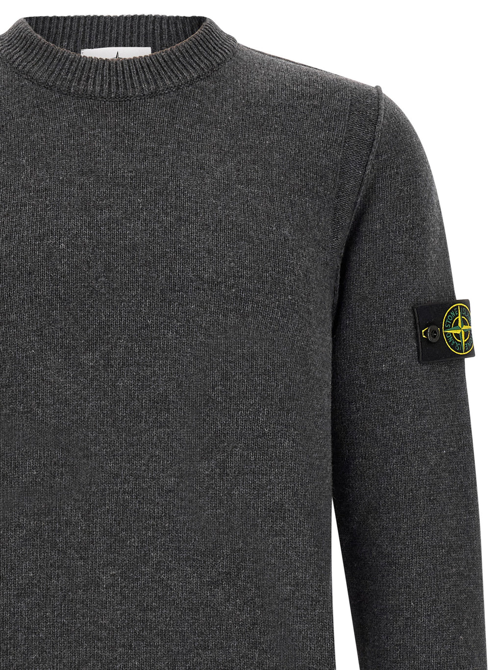 Stone Island Cardigan aus grauer Schurwolle