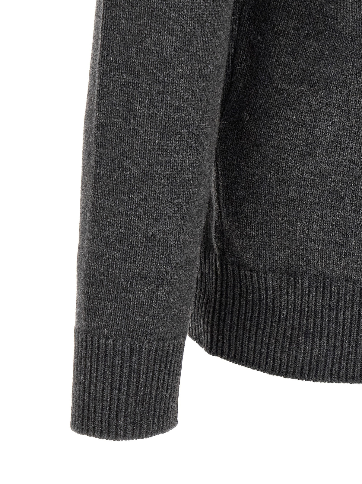 Stone Island Cardigan aus grauer Schurwolle