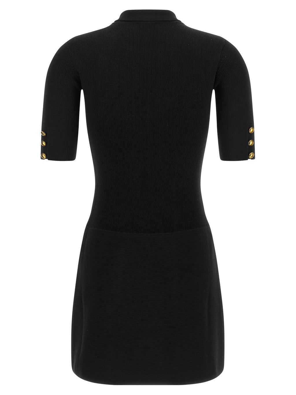 Elisabetta Franchi Schwarzes kurzes Viskosekleid