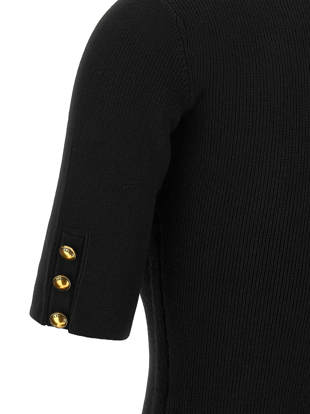 Elisabetta Franchi Schwarzes kurzes Viskosekleid