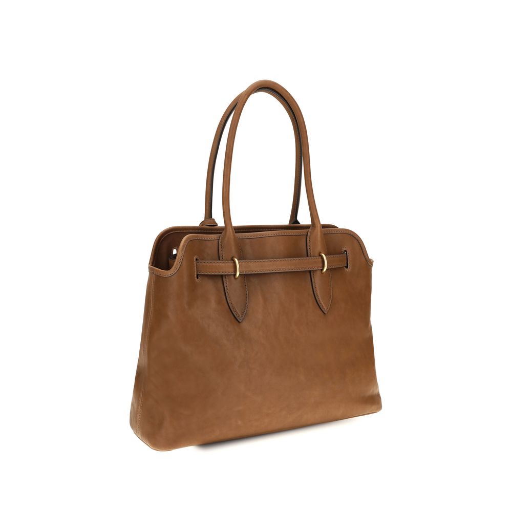 Miu Miu Braune Kalbsleder-Schultertasche aus Bos Taurus