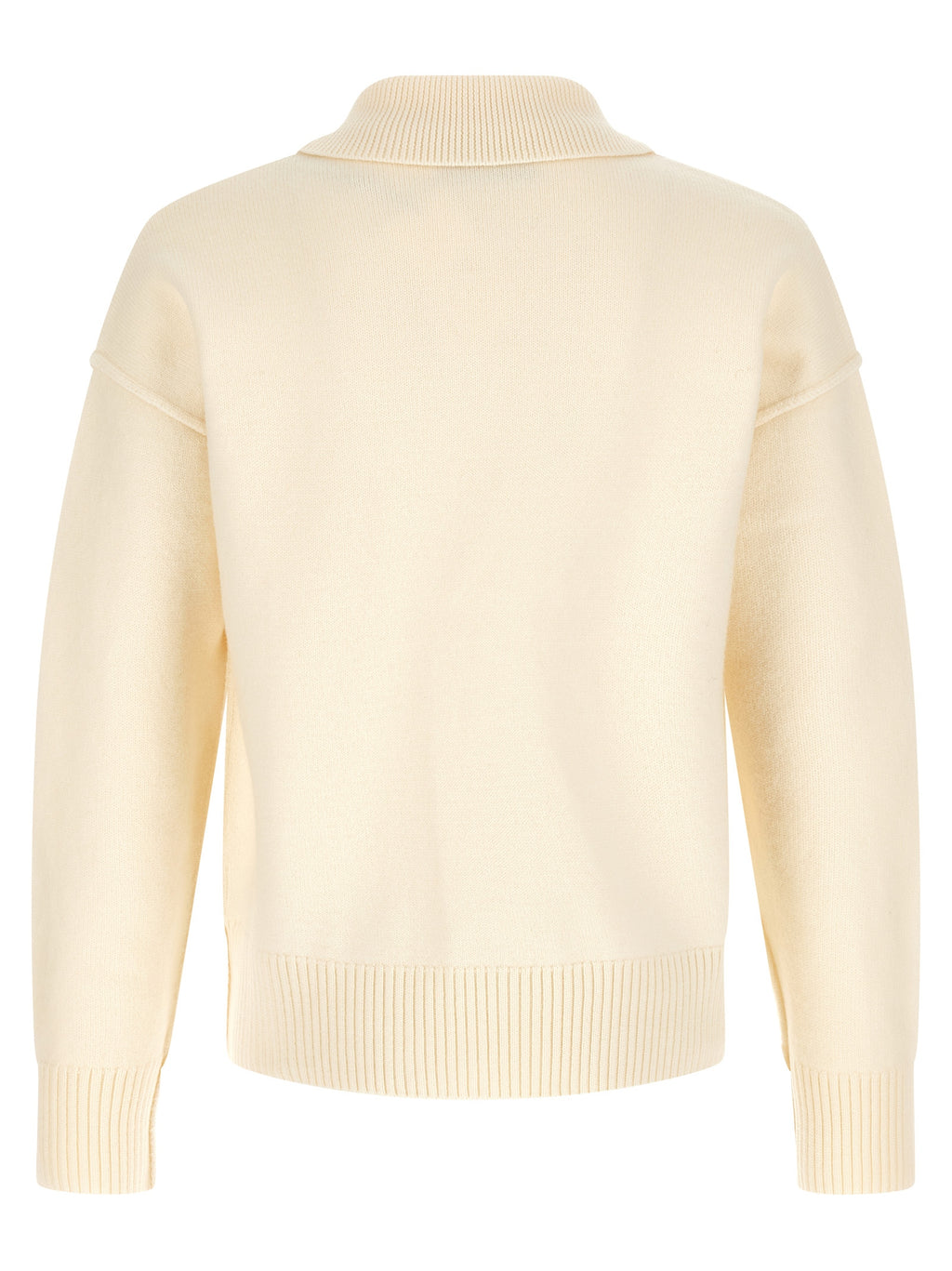 Ami Paris Bicolor Wool Polo Shirt