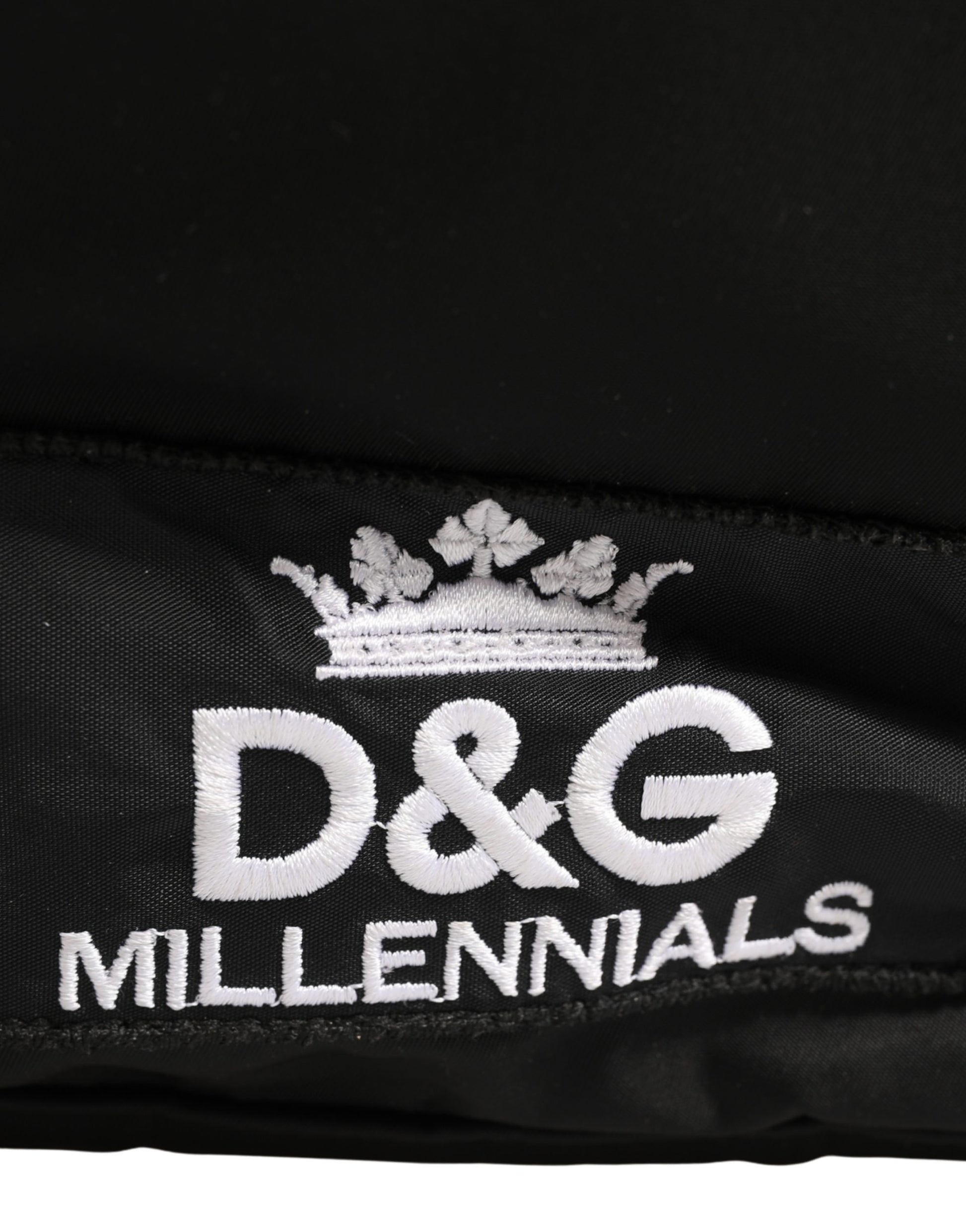 Dolce & Gabbana Men Black #DG LOVE Logo Patches Nylon Backpack Bag