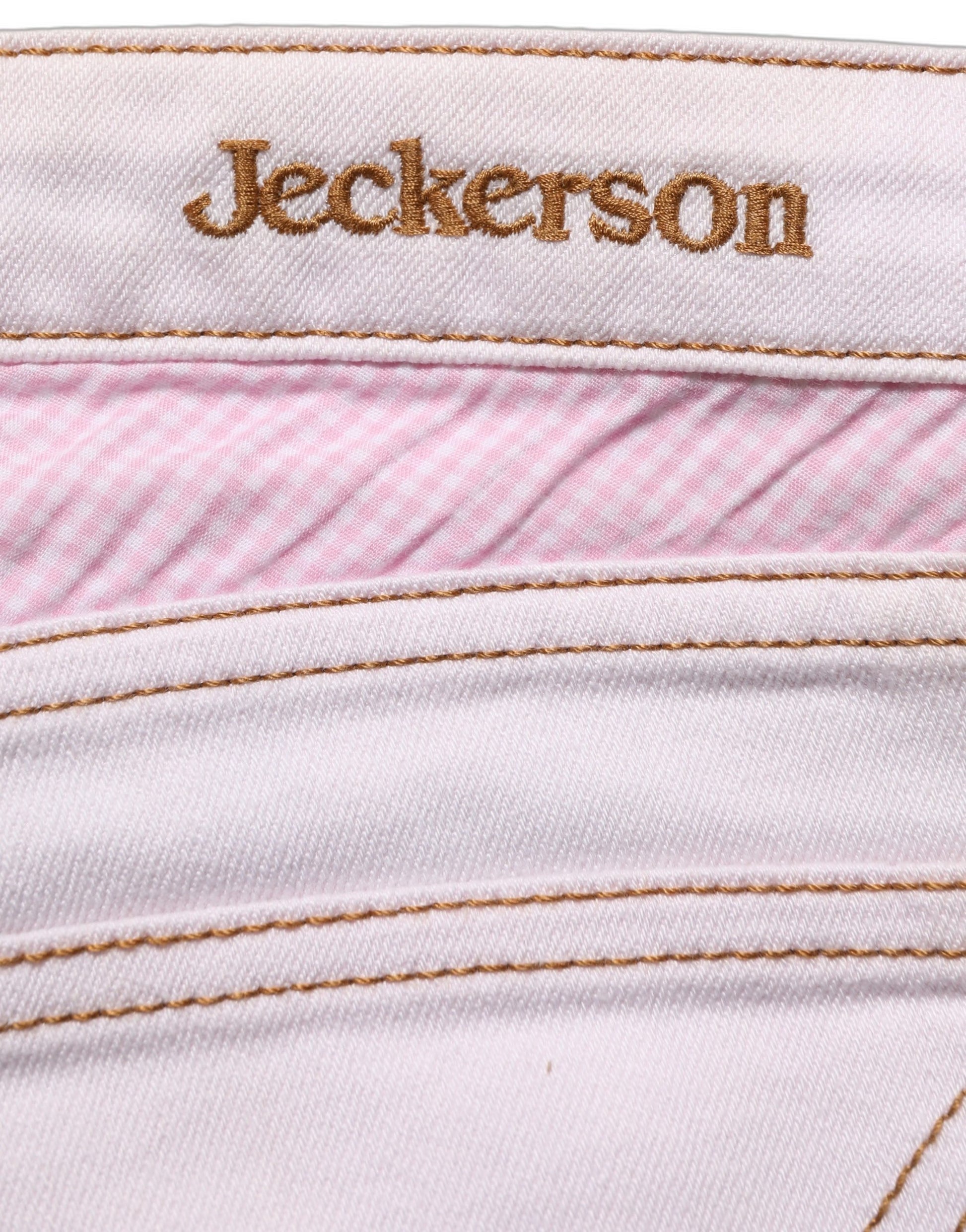 Jeckerson Light Pink Cotton Mid Waist Denim Trouser Jeans