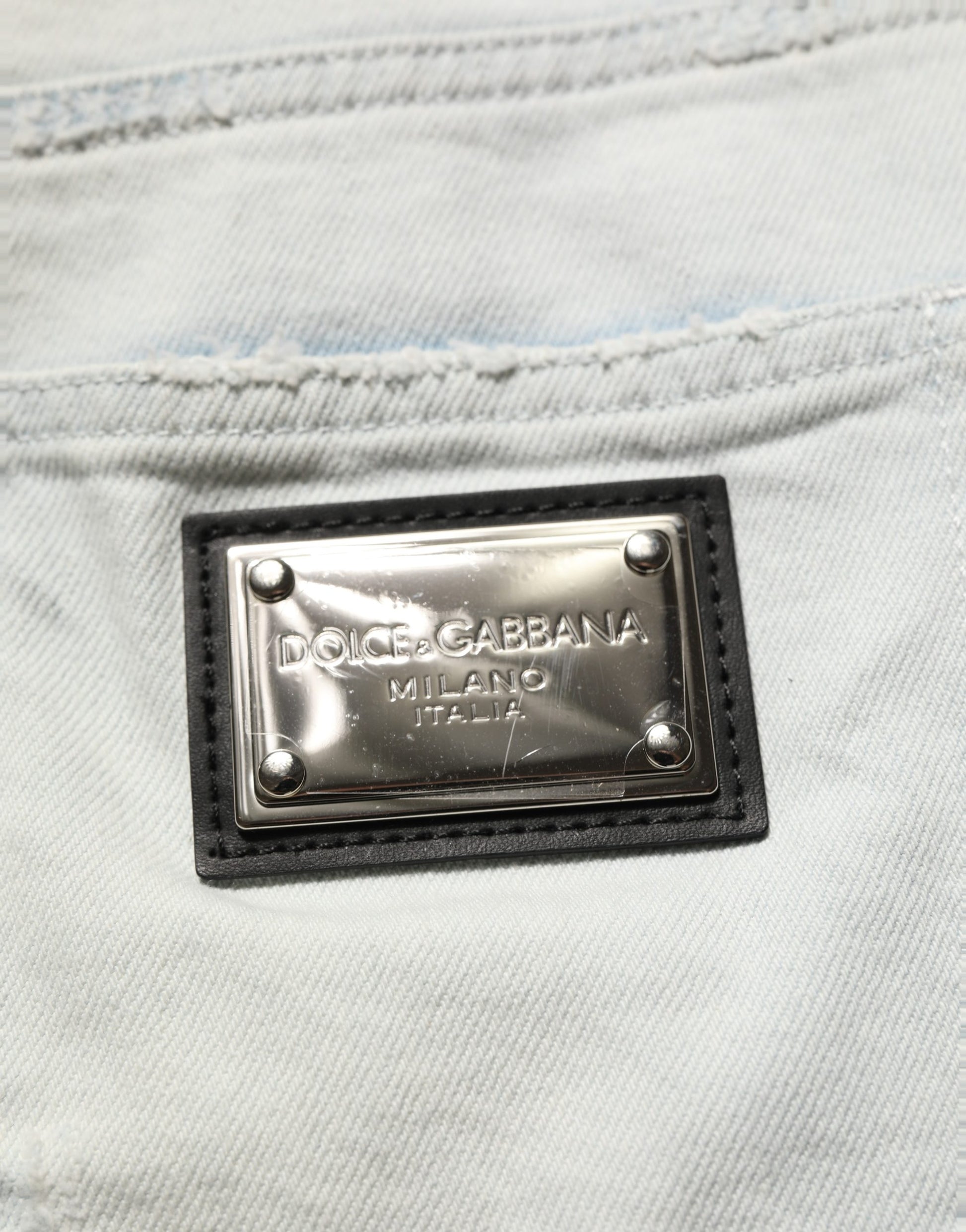 Dolce & Gabbana Light Blue Cotton Stretch Skinny Denim Jeans