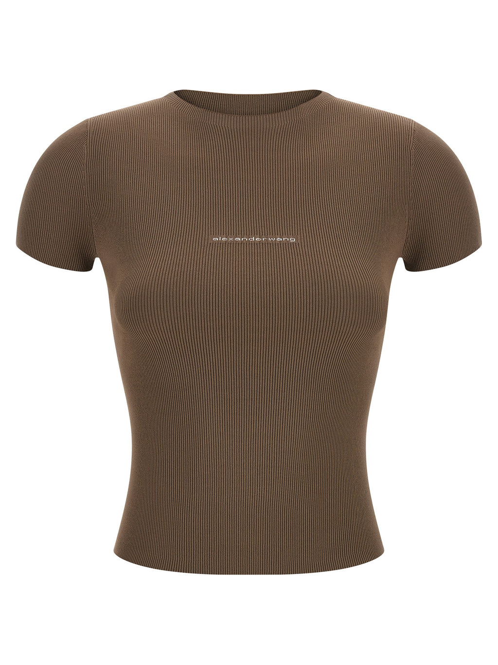 Alexander Wang Brown Polyamide T-Shirt