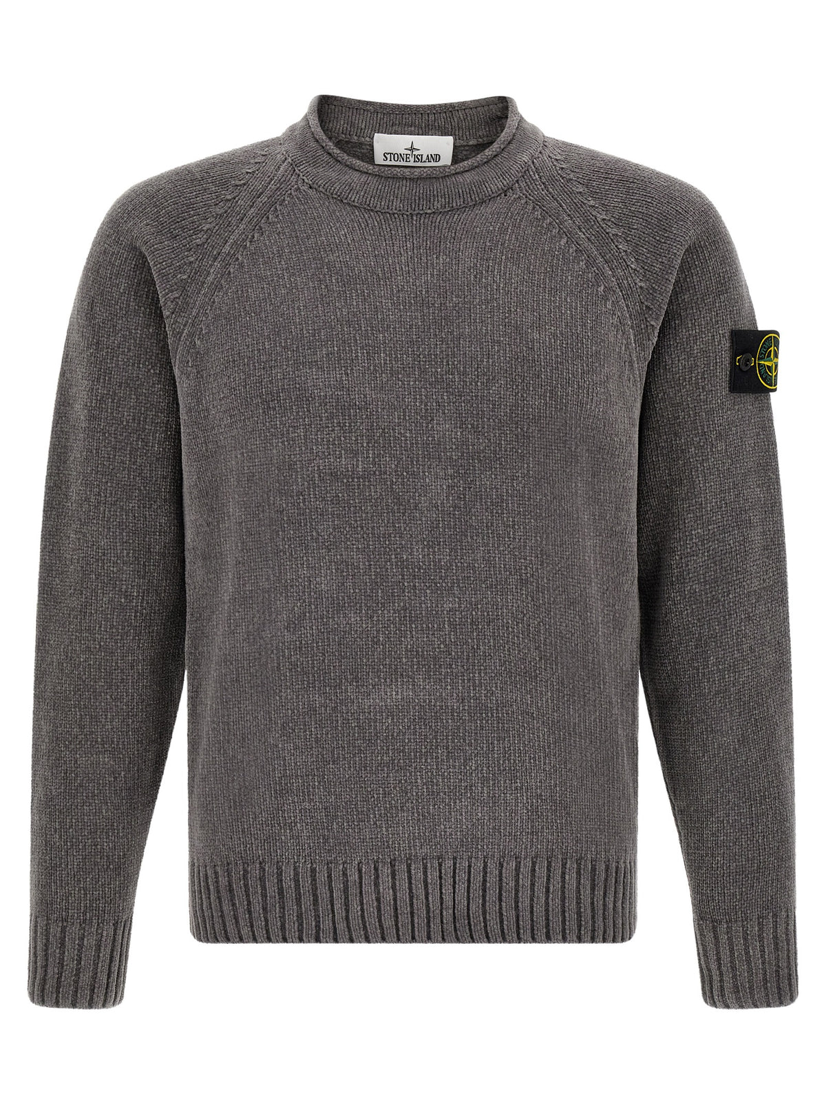 Stone Island Gray Cotton Cardigan
