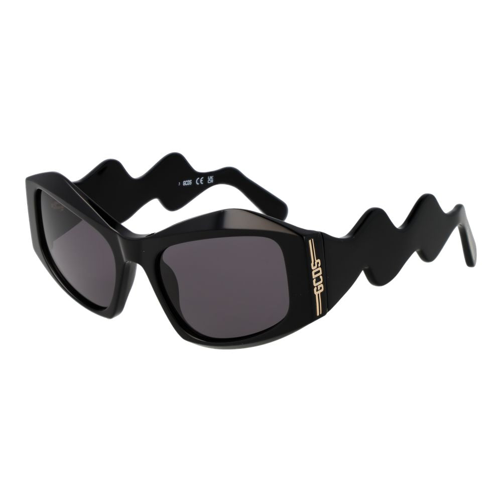 Lunettes de soleil GCDS en acétate noir