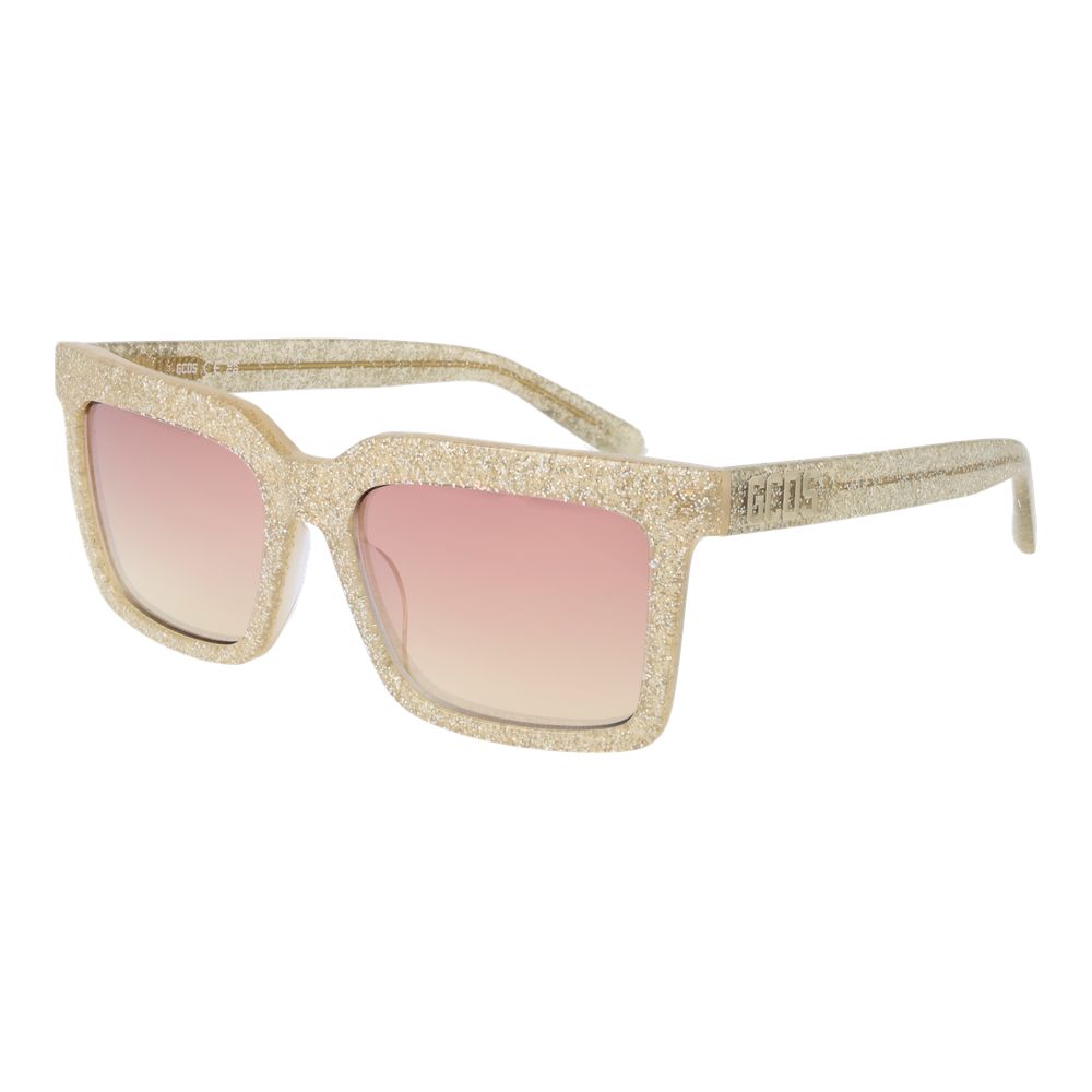 Lunettes de soleil GCDS en acétate doré
