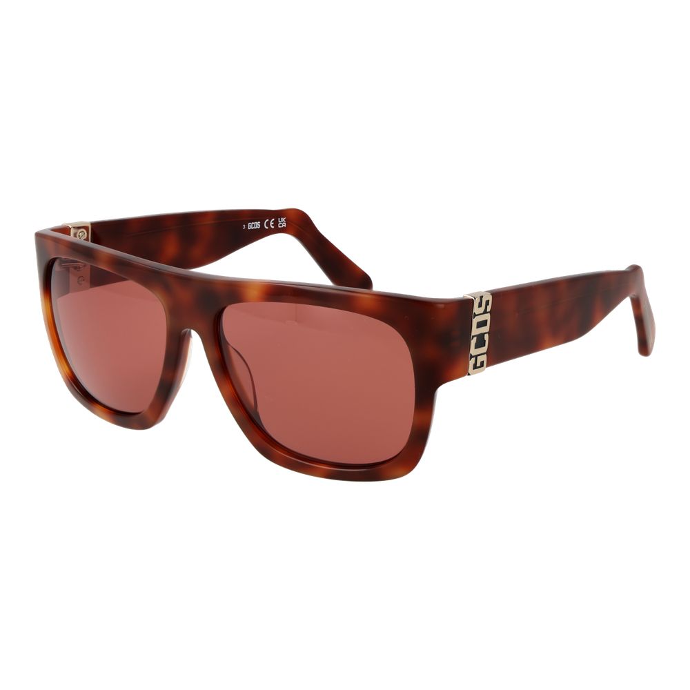 Lunettes de soleil GCDS en acétate marron