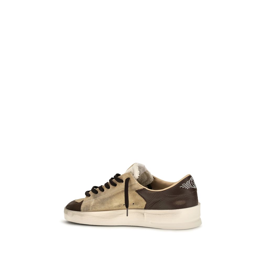 Golden Goose Beige Calf Leather Bos Taurus Sneakers