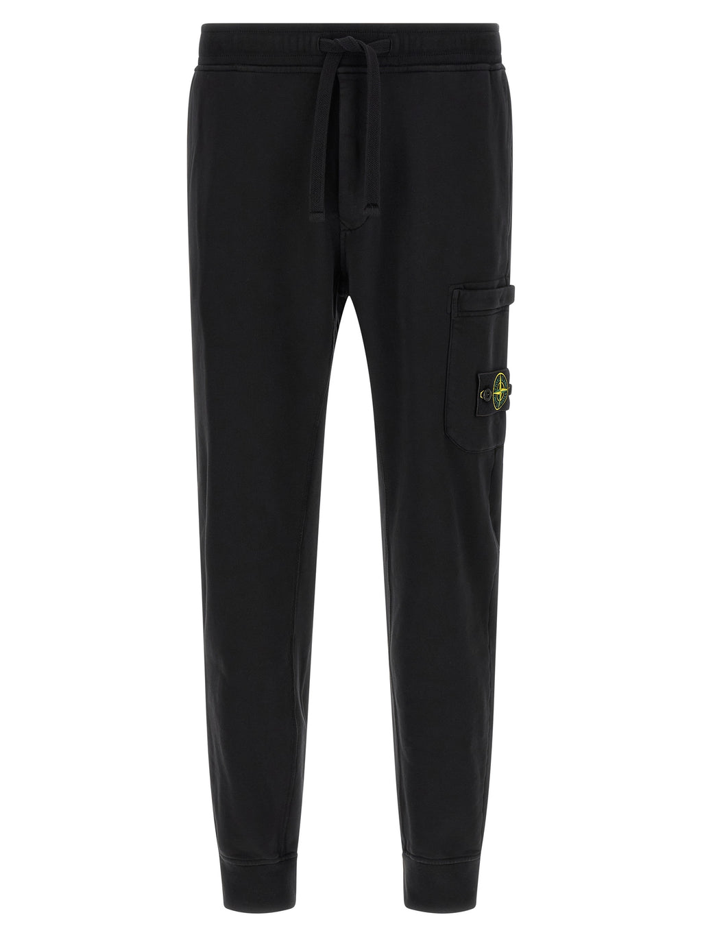 Stone Island Black Cotton Joggers (Workout Pants)