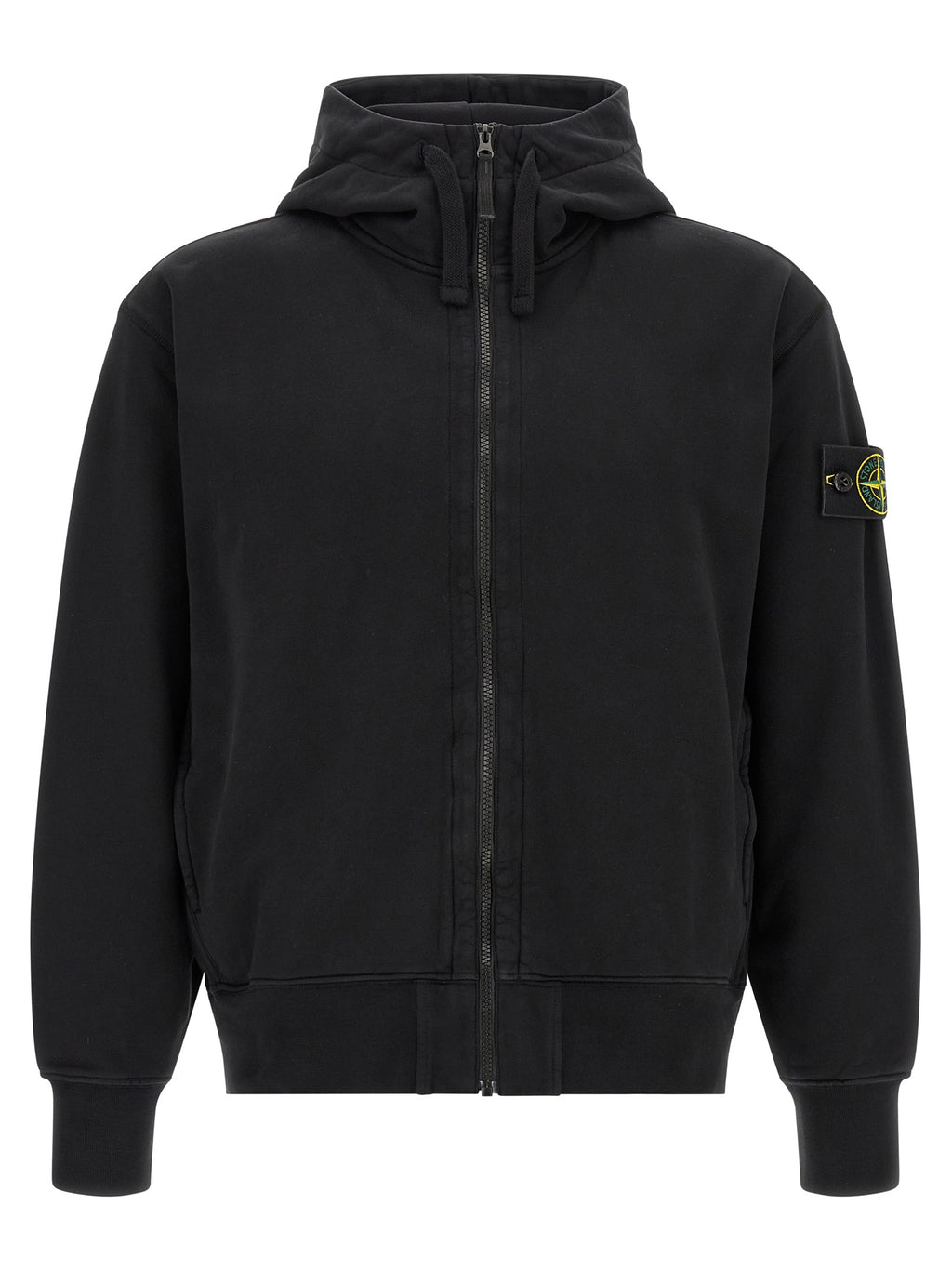 Stone Island Schwarzes Baumwoll-Sweatshirt