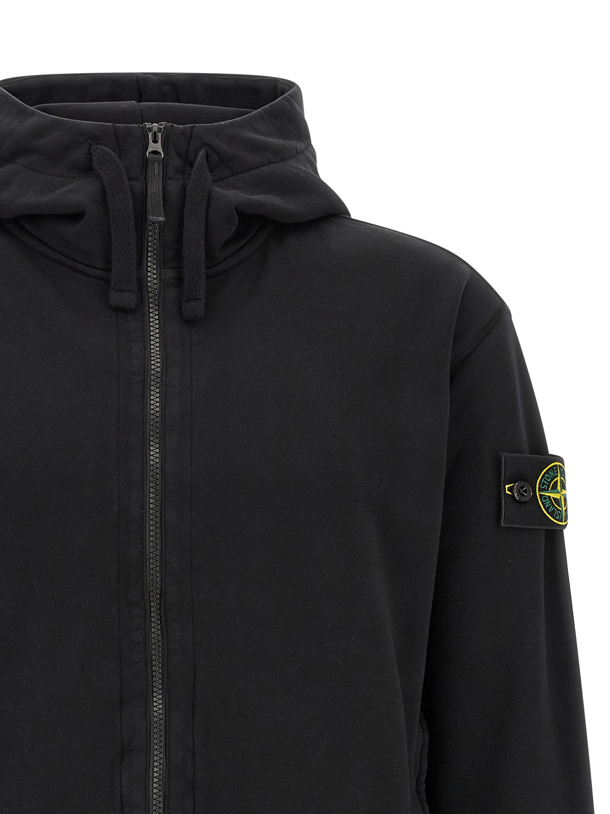 Stone Island Schwarzes Baumwoll-Sweatshirt