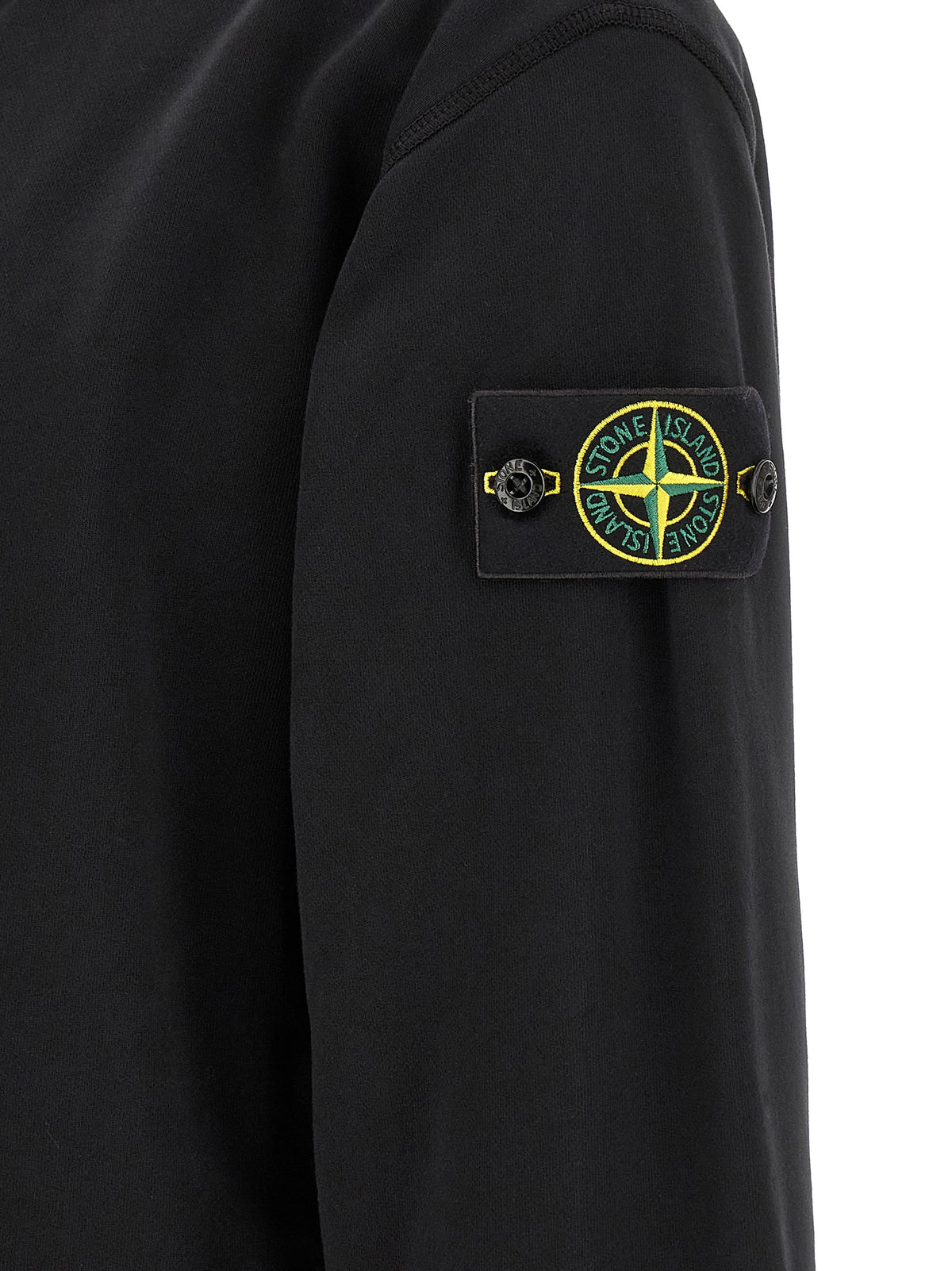 Stone Island Schwarzes Baumwoll-Sweatshirt