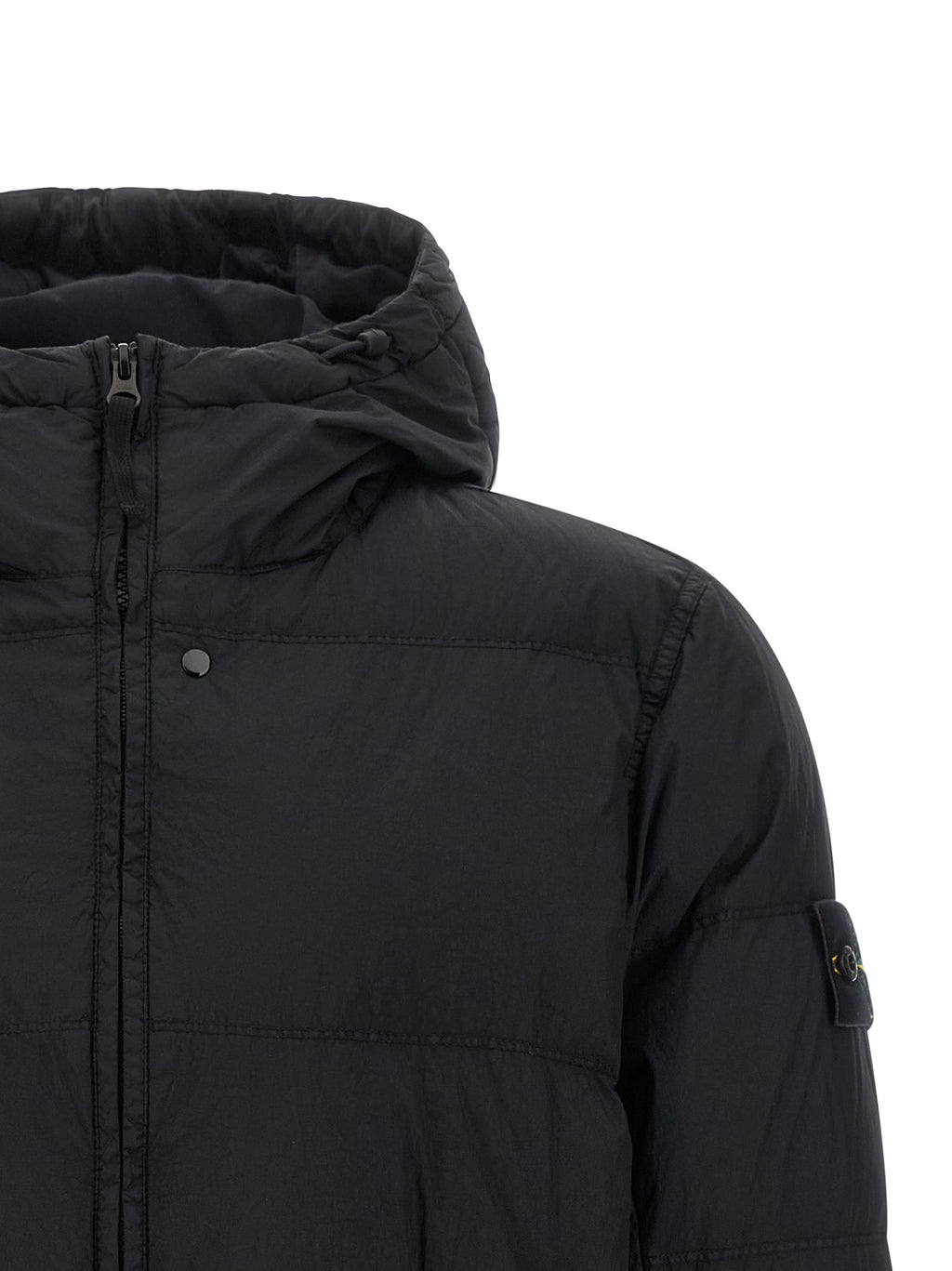 Stone Island Black Polyamide Full-Length Jacket