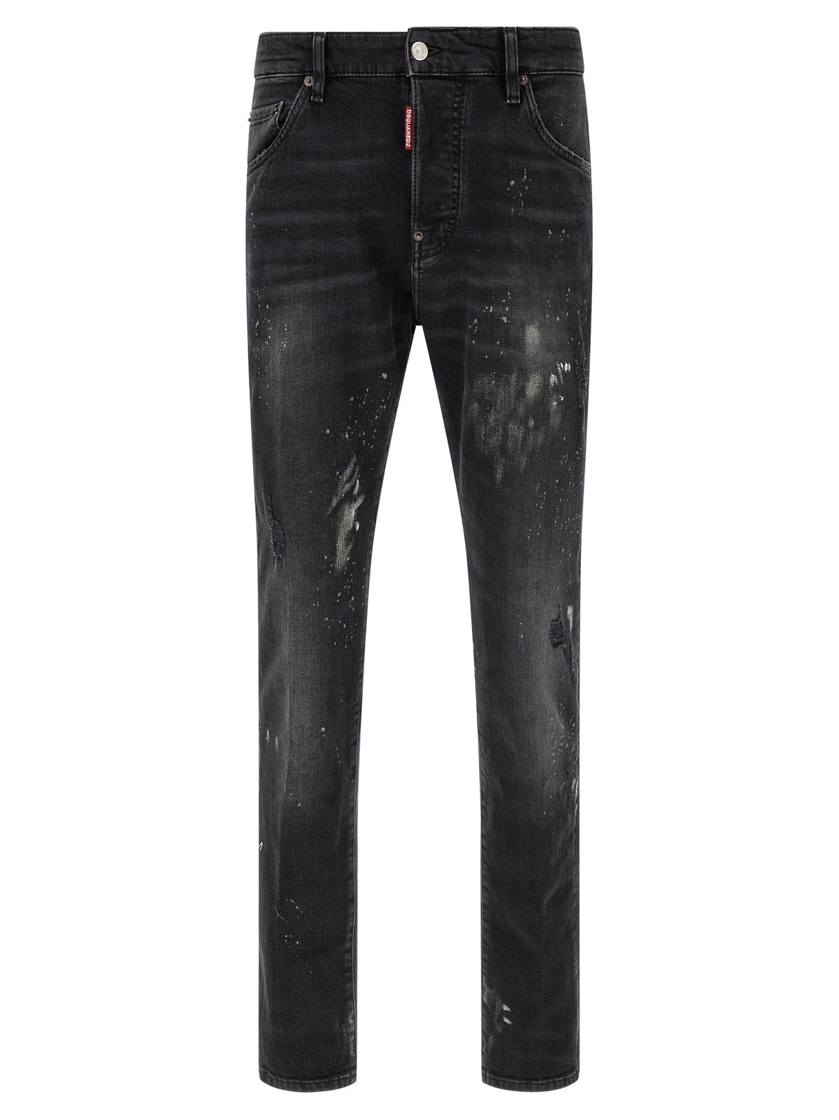 Dsquared² Schwarze Baumwoll-Slim-Fit-Jeans