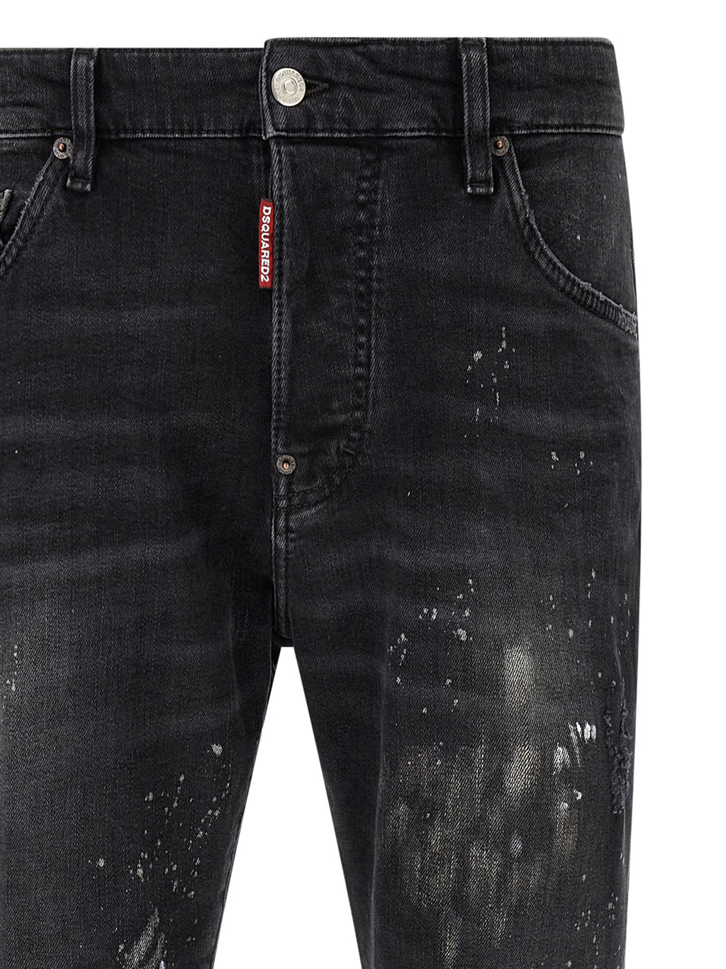 Dsquared² Schwarze Baumwoll-Slim-Fit-Jeans