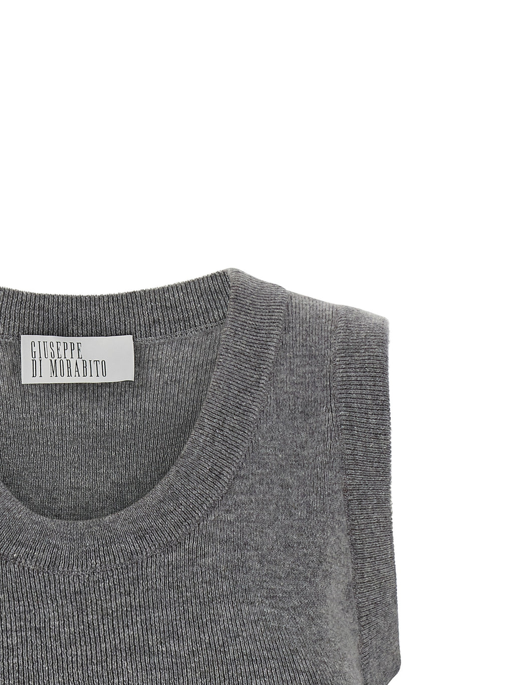 Giuseppe Di Morabito Gray Virgin Wool Sleeveles Sweater