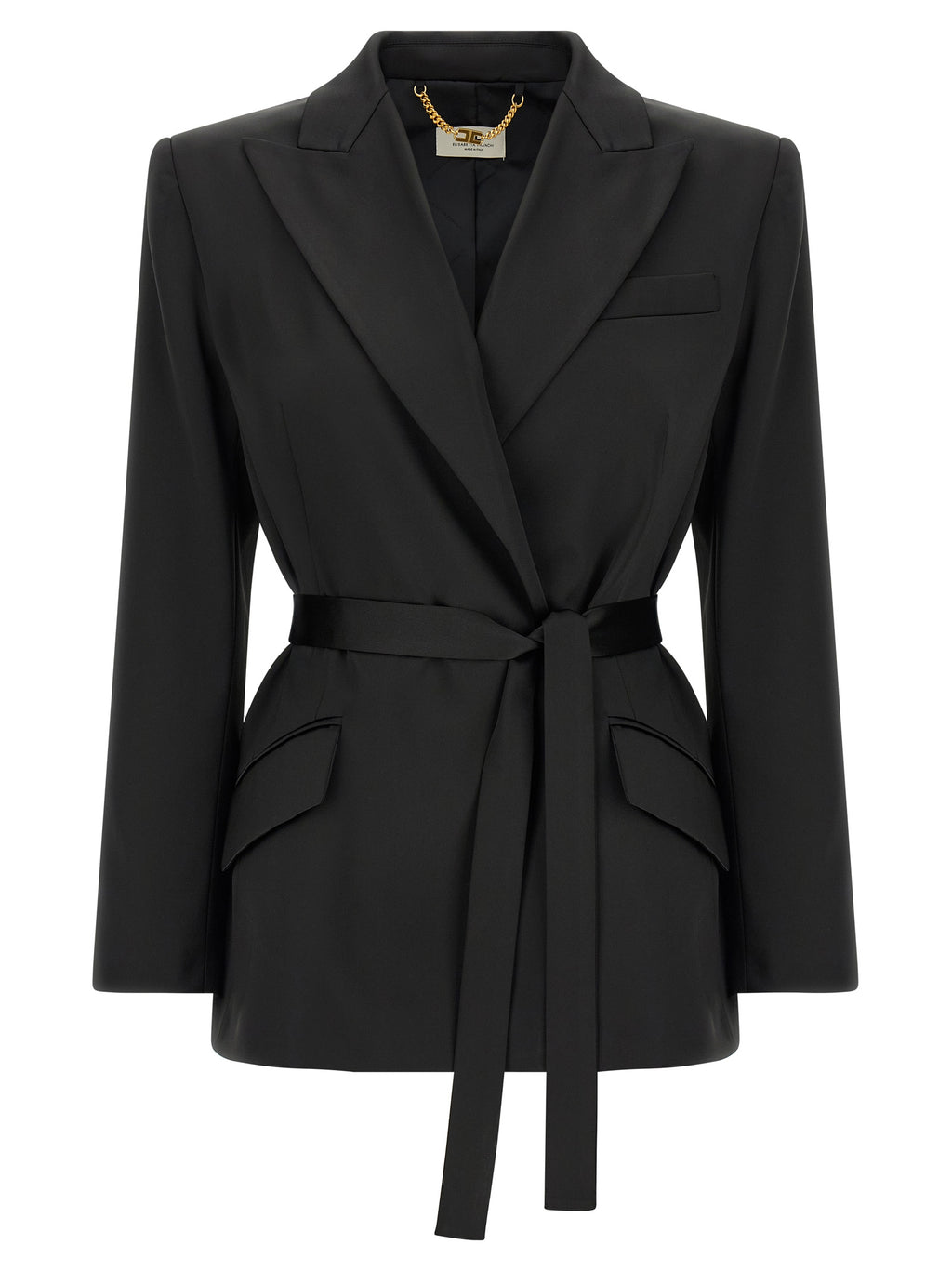 Elisabetta Franchi Black Polyester Blazer