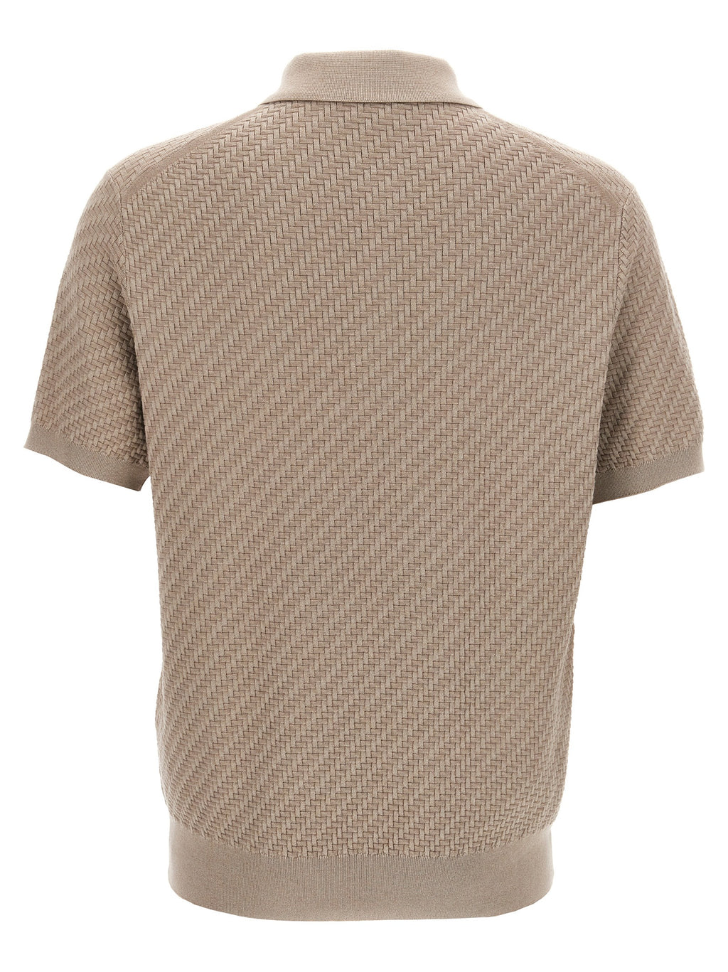 Brioni Beige Cotton Polo Shirt