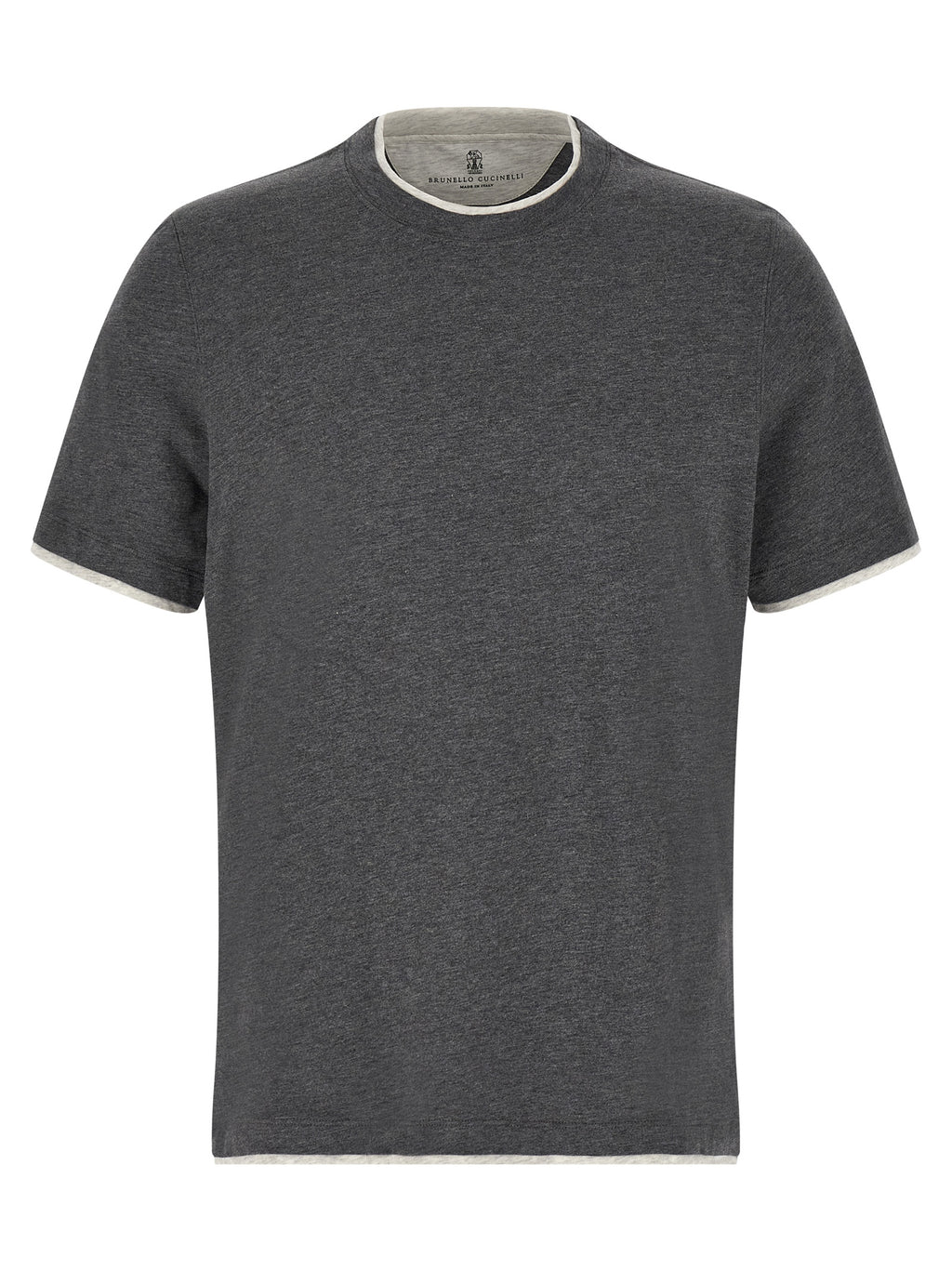 Brunello Cucinelli Gray Cotton T-Shirt