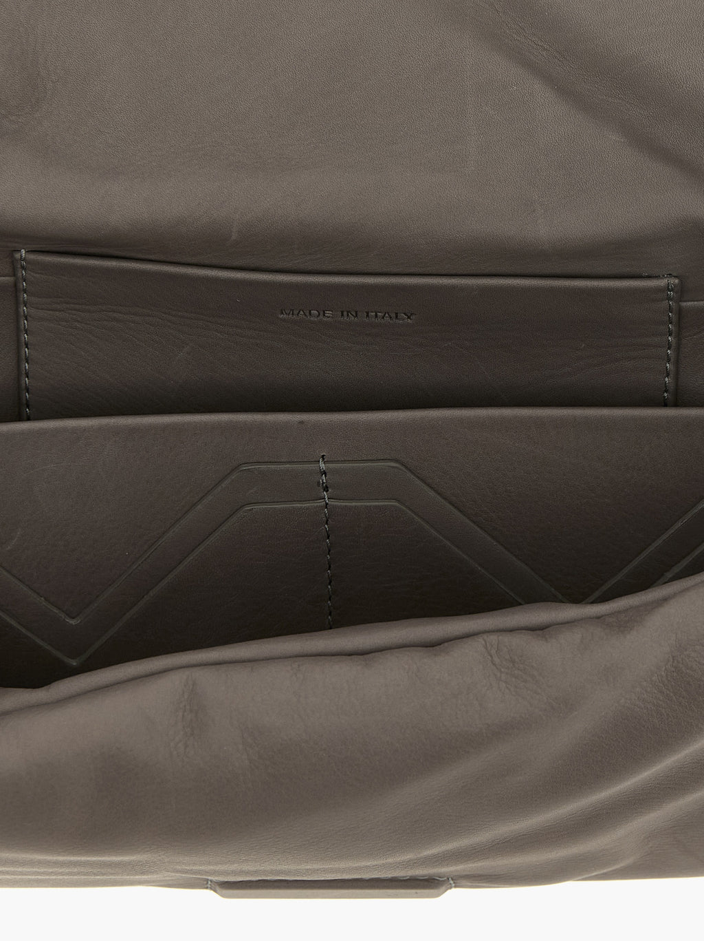 Rick Owens Gray Calfskin Clutch Bag