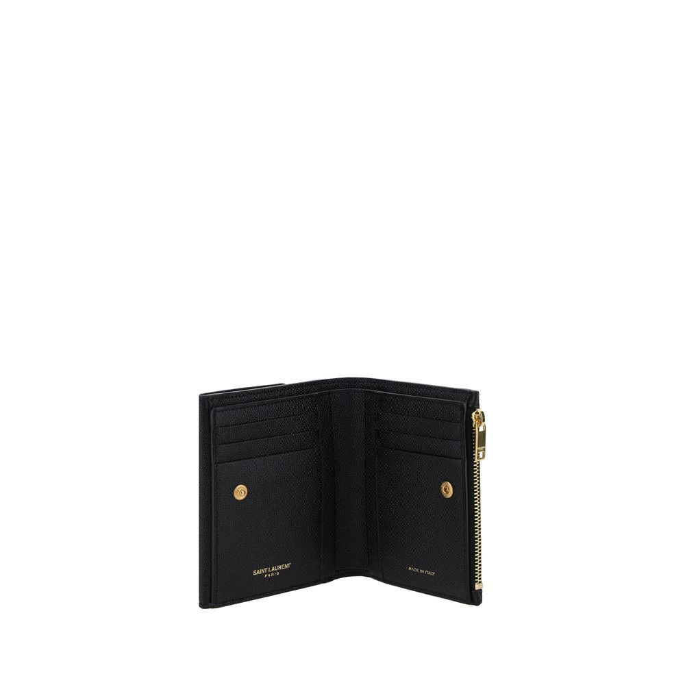 Saint Laurent Black Calf Leather Bos Taurus Wallet