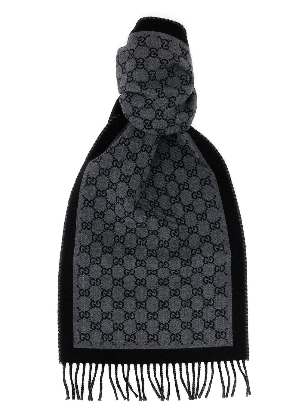 Gucci Gray Wool Scarf