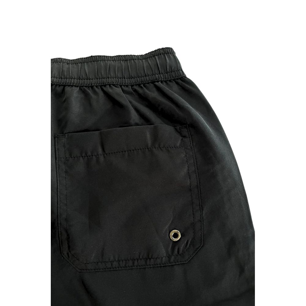 Trussardi Beachwear Schwarze Badeshorts aus Polyester für Herren