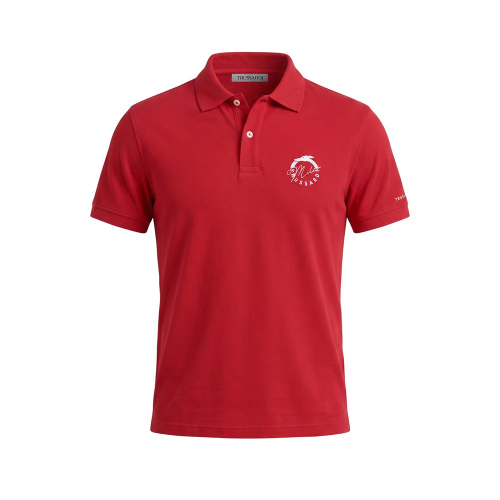 Polo Homme Coton Rouge Trussardi Beachwear