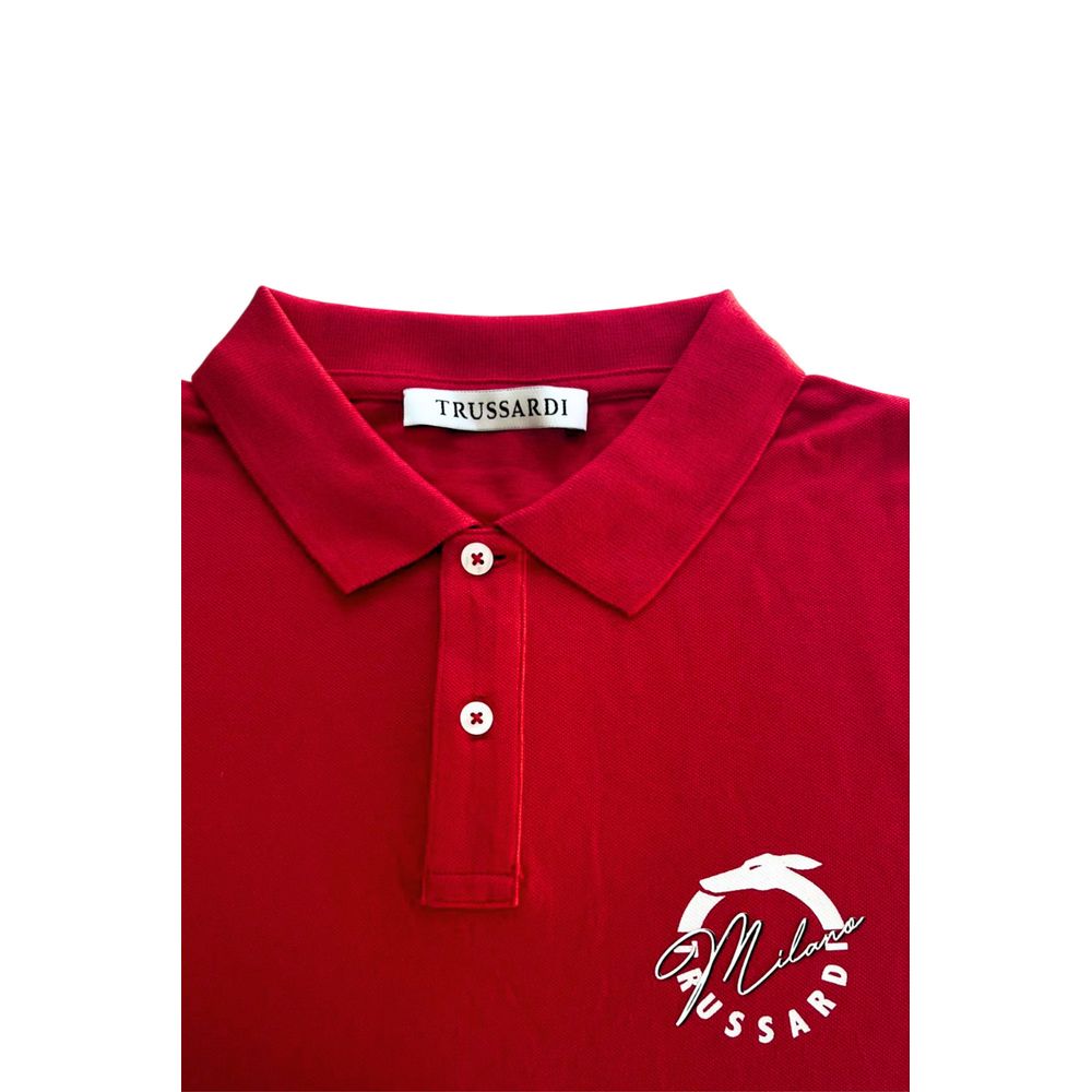 Polo Homme Coton Rouge Trussardi Beachwear