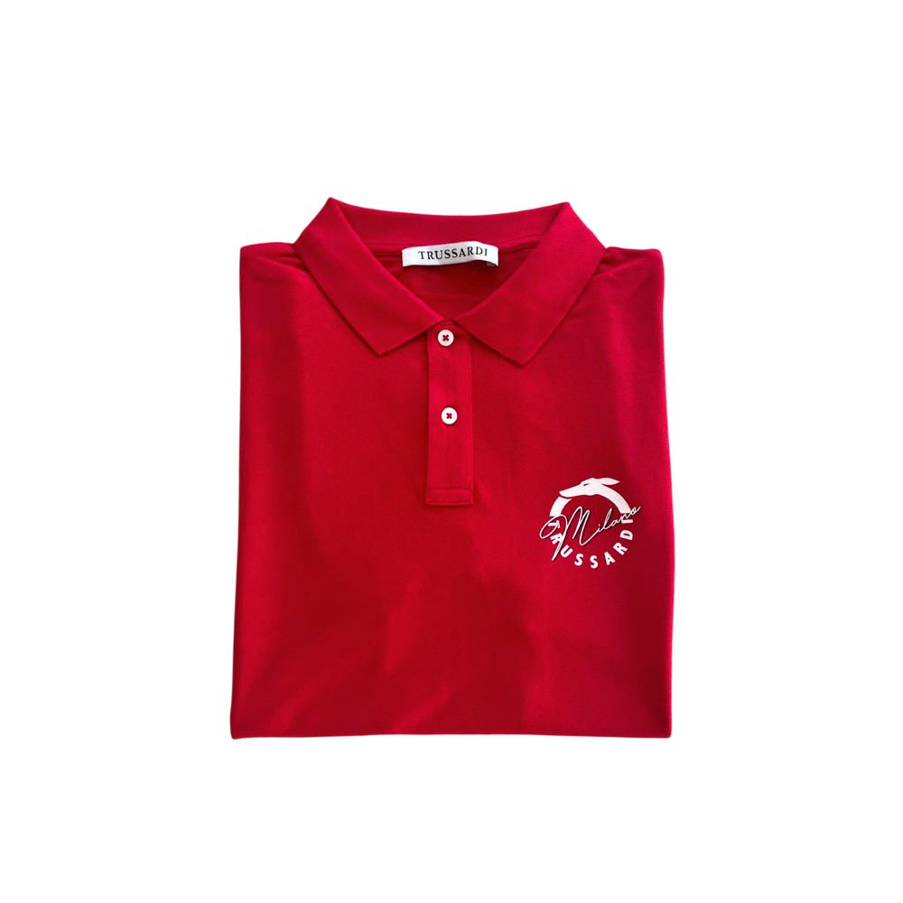 Polo Homme Coton Rouge Trussardi Beachwear