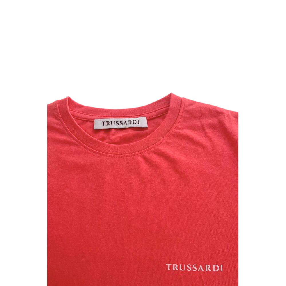 T-shirt homme en coton rouge Trussardi Beachwear