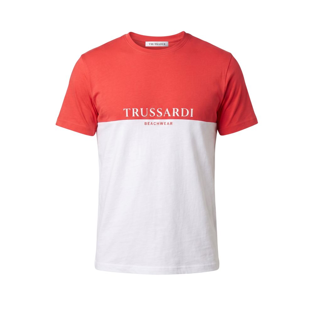 T-shirt homme Trussardi Beachwear blanc en polyester