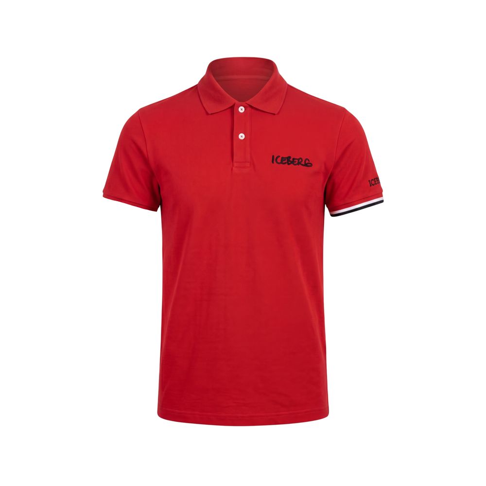 Iceberg Red Cotton Herren Polo-Shirt