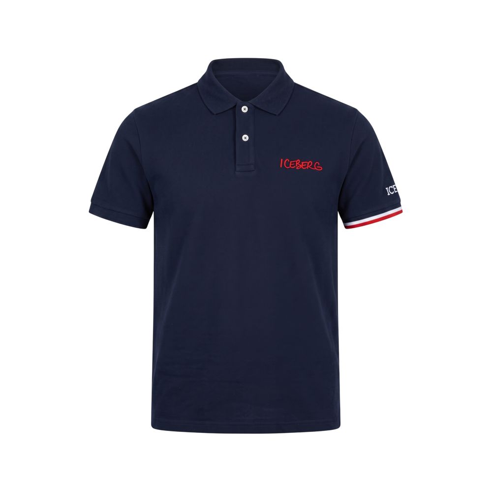 Polo en coton bleu Iceberg pour homme