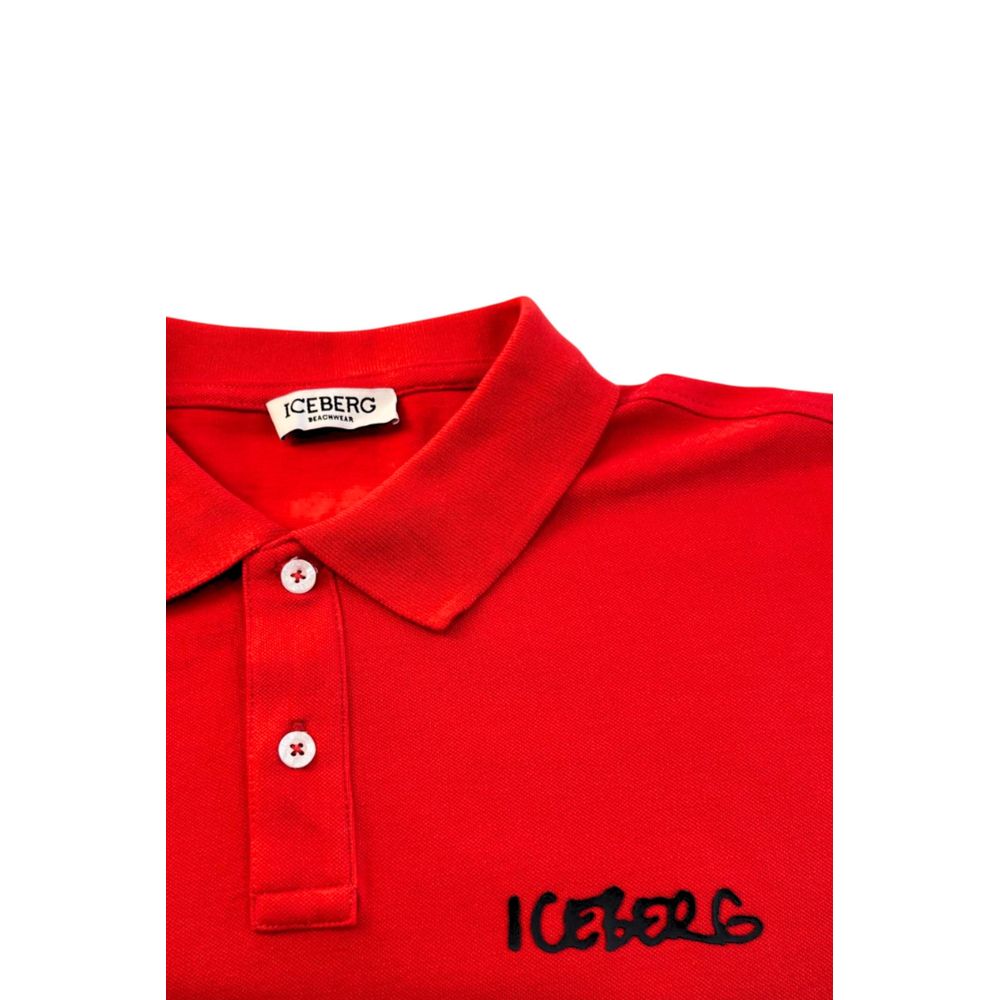 Iceberg Red Cotton Herren Polo-Shirt
