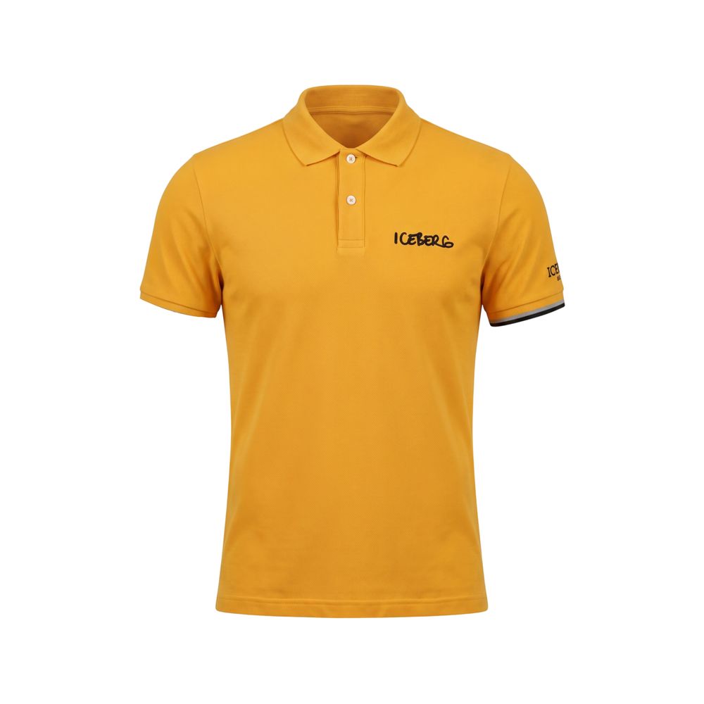Iceberg Gelbes Baumwoll-Poloshirt für Herren